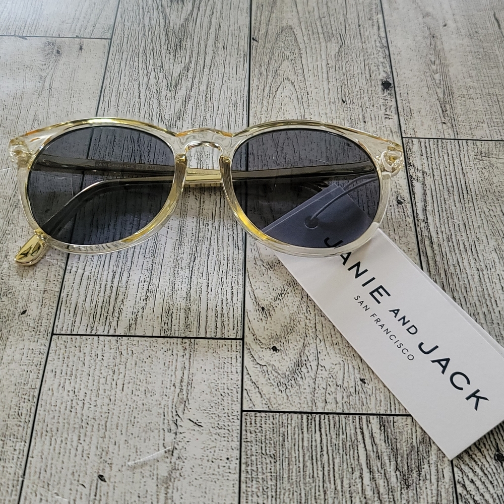 Janie and Jack Translucent Gold Kids Sunglasses